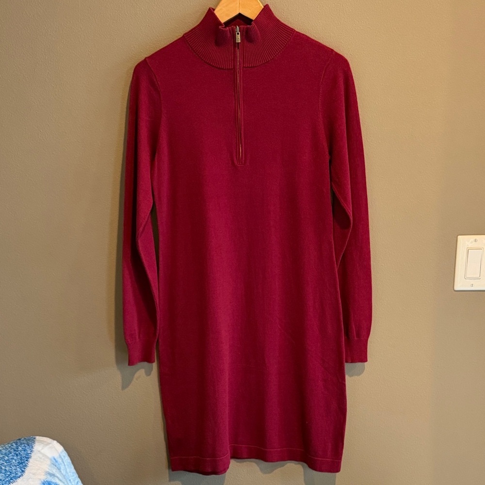 Tommy Bahama Wine Colored Half Zip Dress